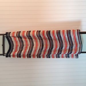 Striped chiffon maxi skirt